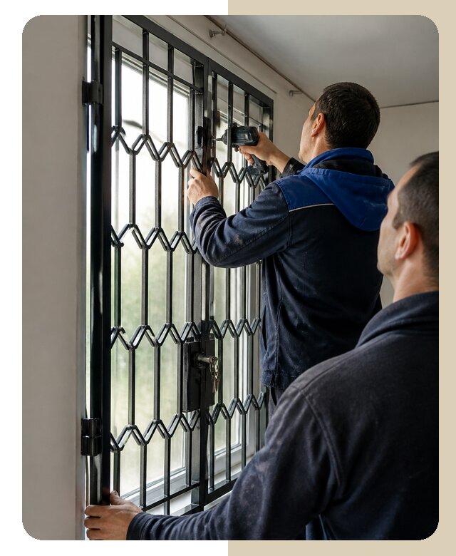 Установка распашных решеток в Новокуйбышевске цена от 6657 р. | ДвериЛегко-Нвб