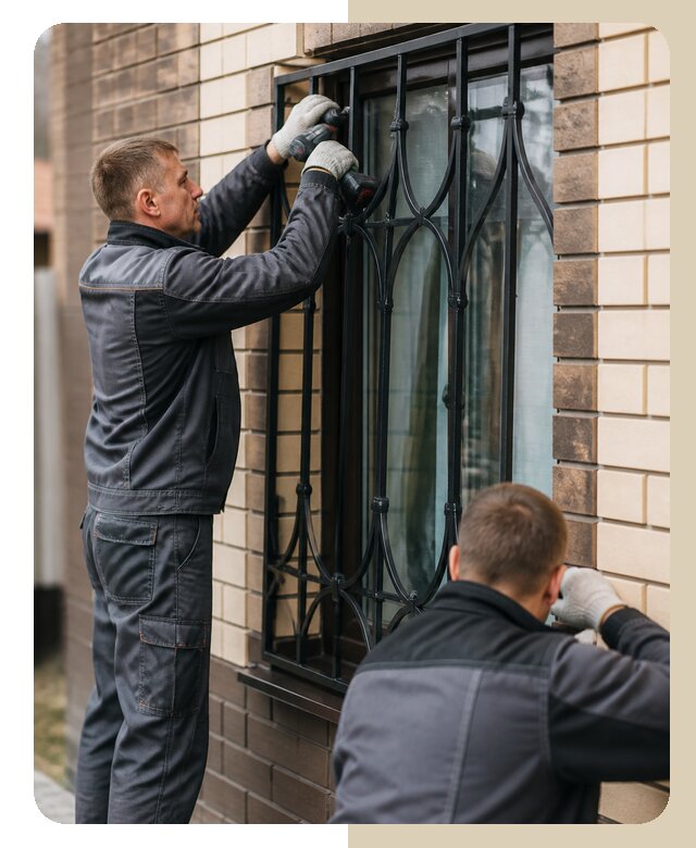 Установка решеток в дом в Новокуйбышевске по цене от 3585 р. | ДвериЛегко-Нвб